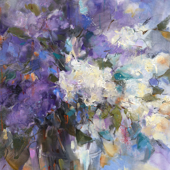 Lilac Blossoms 2 | Painting by Anna Razumovskaya